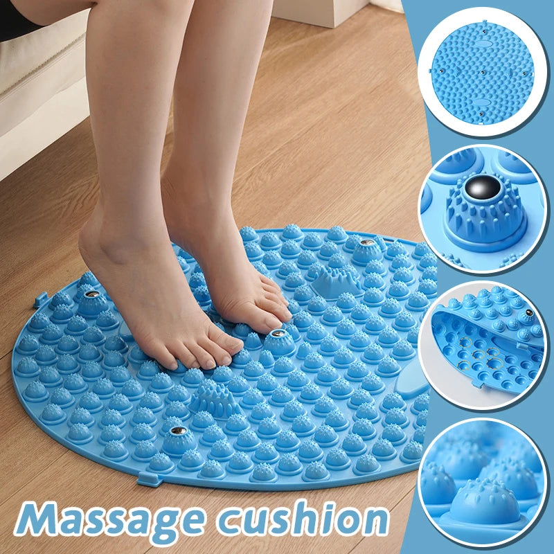 Foot Yoga Acupressure Massage Board – Round Exercise Pad for Muscle Relaxation & Meridian Therapy
