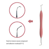 lDental Double-Ended Resin Filler Spatula Set – Stainless Steel Composite Filling Tool with Silicone Handle