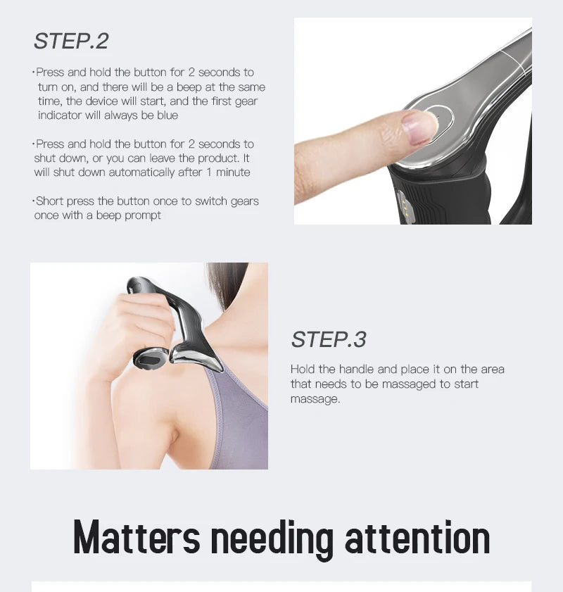 Electric Fascia Knife Vibration Body Massager Muscle Relaxation Body Lifting Hyperblade Massage Blade Tool