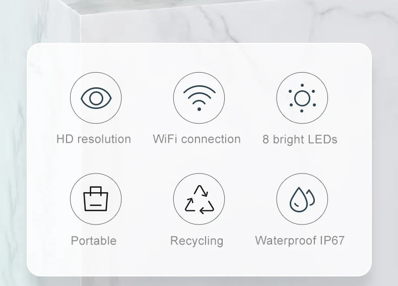 INSKAM WiFi Visual Mouth Camera – 1440P Dental Endoscope Oral Examination Camera with 2MP System, IP67 Waterproof
