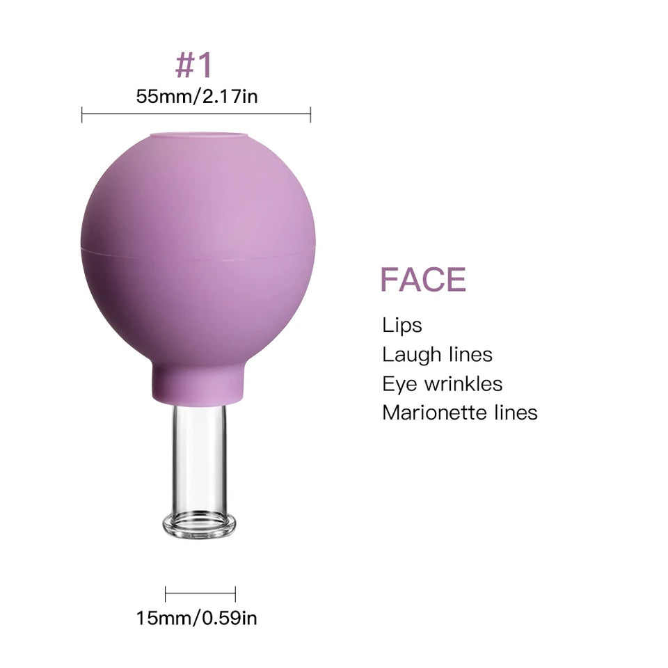 Rubber Cupping Face Massager Vacuum Eye Skin Lifting Facial Cups Anti Cellulite Jar Anti-Wrinkle Cupping Therapy Beauty Tool