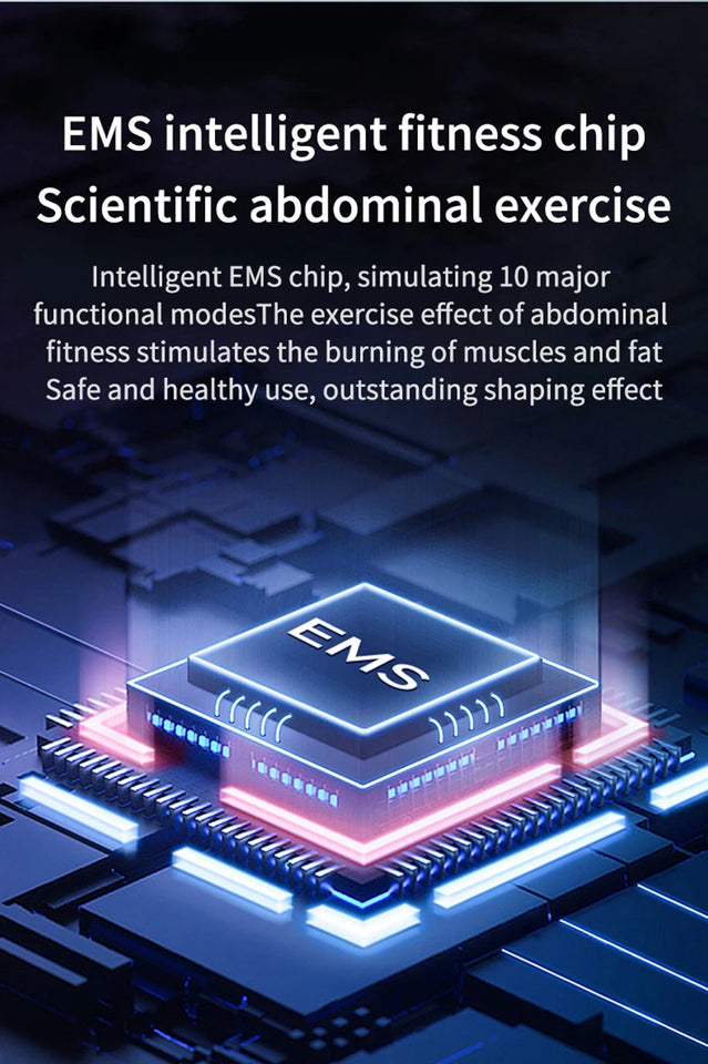 ABS Stimulator EMS Abdominal Muscle Trainer Body Waist Slimming Belt Weight Lose Muscle Toner Fitness Equiment USB Recharge