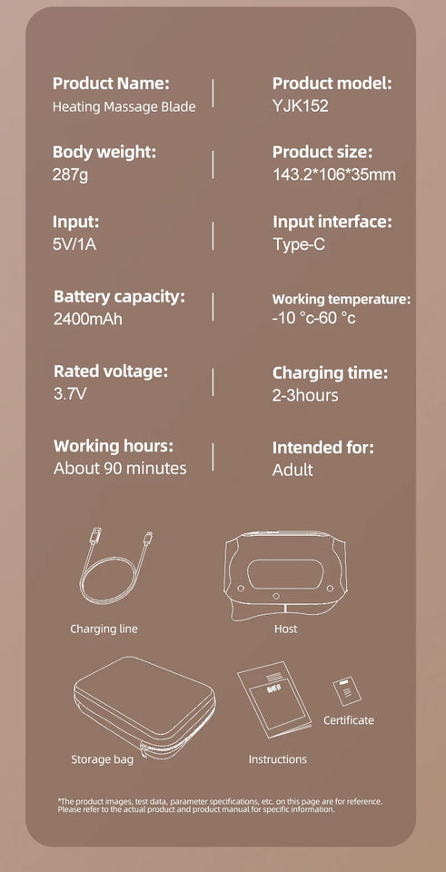 Electric Heating Fascia Massager Body Scraping Microcurrent Vibration Muscle Relaxation Body Lifting Guasha Massage Knife