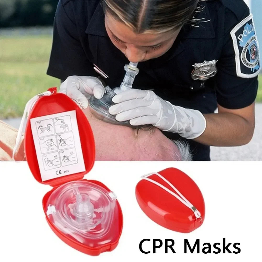 Reusable CPR Breathing Mask – Professional Emergency Resuscitation Mask with One-Way Valve for Rescue Personnel