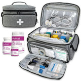 Portable Travel First Aid Kit & Medicine Storage Organizer Bag