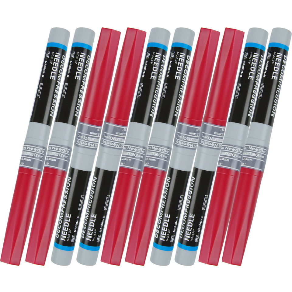 Sanke Rescue Pneumothorax Decompression Needle – 50G Chest Catheter for Trauma & First Aid IFAK Kits