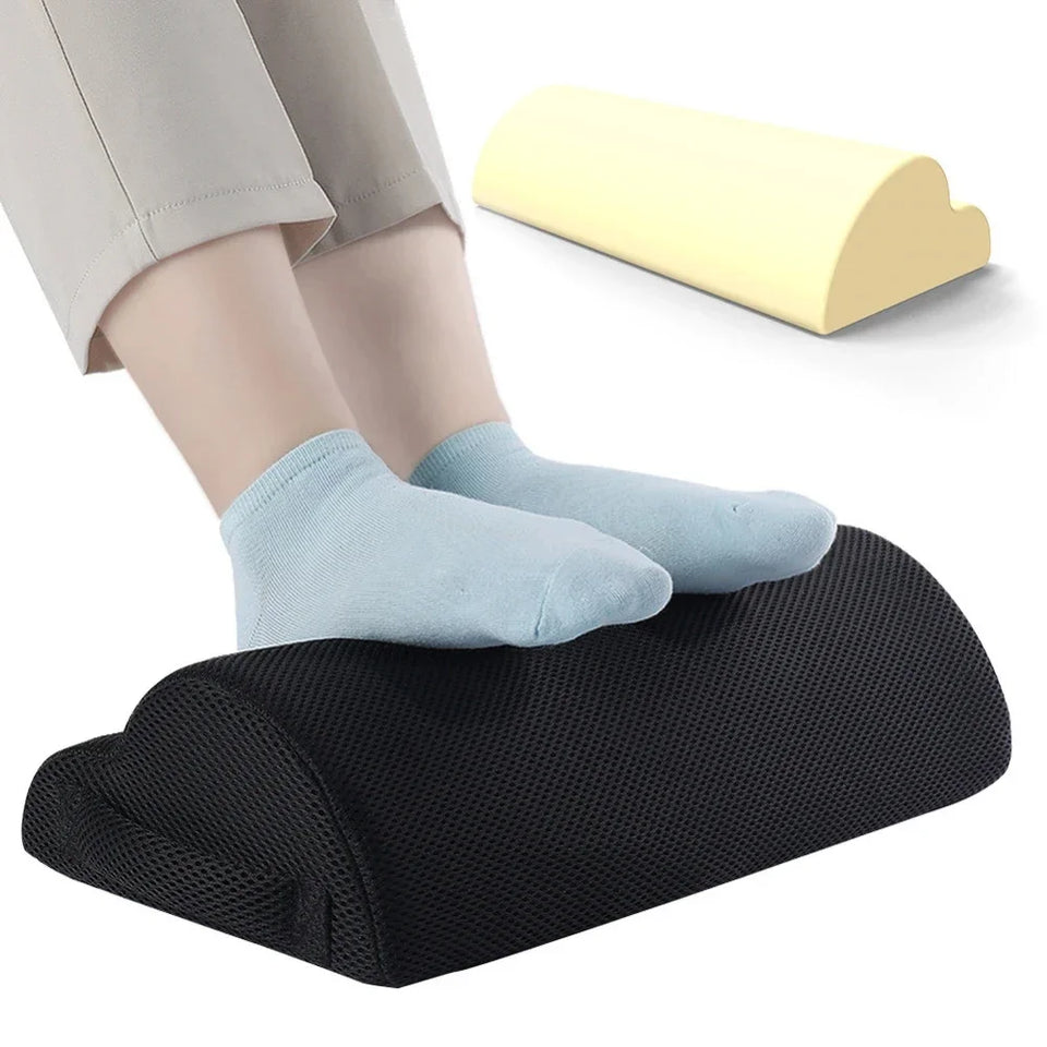Ergonomic Memory Foam Foot Rest – Non-Slip Washable Under-Desk Foot Stool for Fatigue Relief