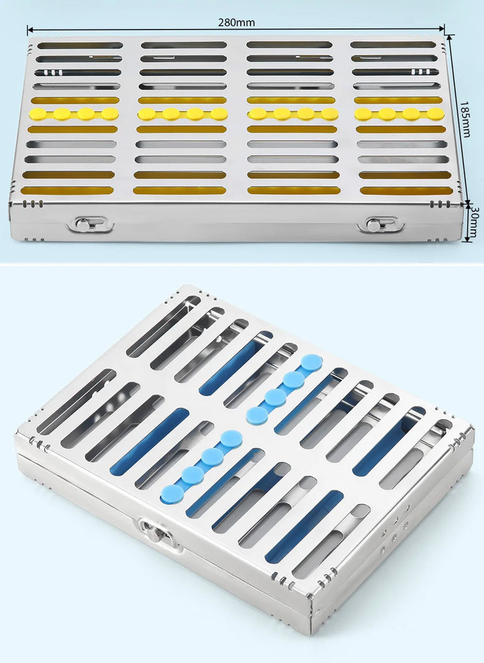 AZDENT Dental Sterilization Rack – Autoclavable Surgical Cassette & Disinfection Tray