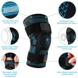 Sports Knee Brace with Side Stabilizers & Patella Gel – Compression Sleeve for Meniscus Tear, Knee Pain, Injury Recovery