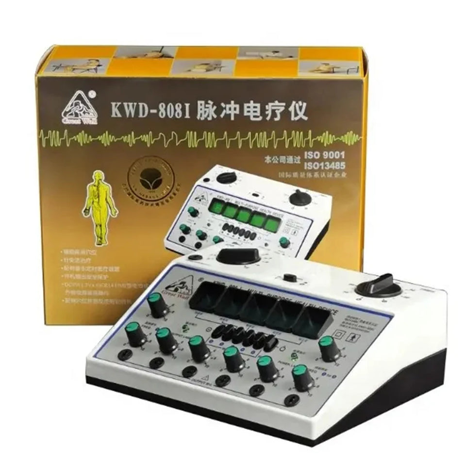 Electric Acupuncture Stimulator Machine Electrical Nerve Muscle Stimulator 6 Channels Output Patch Massager Health Care KWD808-I