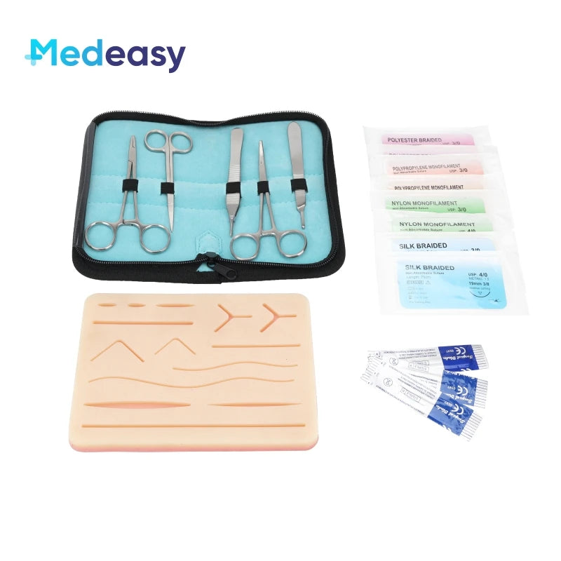 Medical Suture Practice Kit – Surgical Training Set with Skin Pad Model & Tools for Students