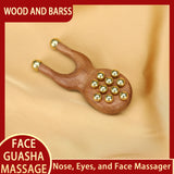 10-Teeth Copper & Wood Massager Comb for Head Meridian Therapy and Relaxation