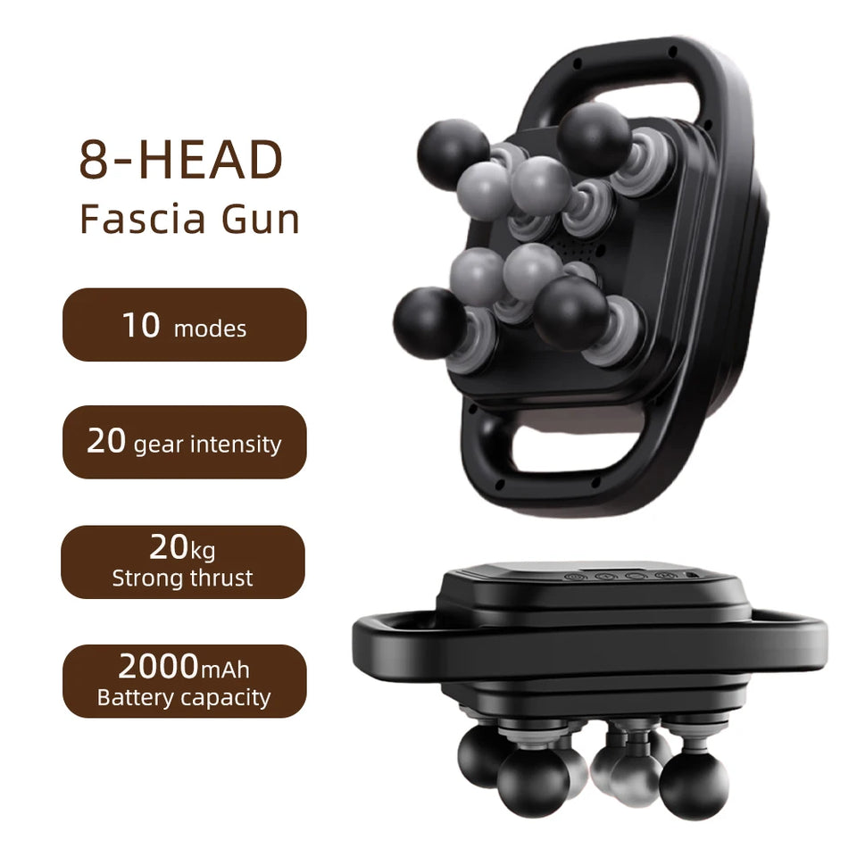 42-Head Fascia Massage Gun – High-Frequency Muscle Massager for Back, Neck, Shoulder & Waist Relief