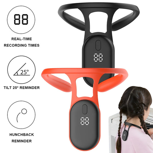 Smart Posture Corrector with Vibration Sensor – Back & Neck Trainer for Kids, Men & Women with Real-Time Feedback