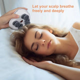 Infrared Scalp Massager with 4 Kneading Massage Heads Head Body Massager for Hair Growth Stress Relax Red Light Nourishes Hair