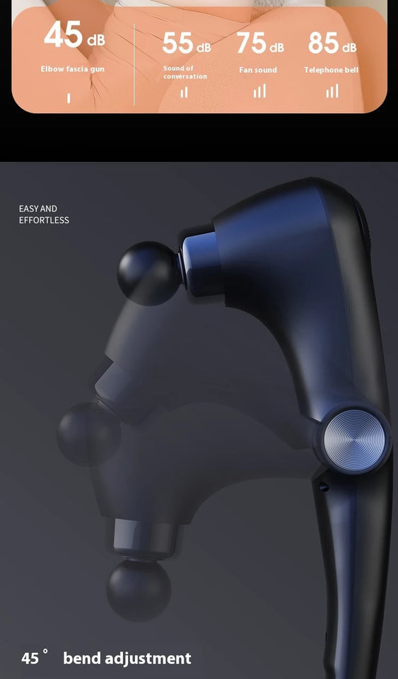 Fascia Massage Gun with Hot & Cold Heads – Adjustable Percussion Muscle Massager