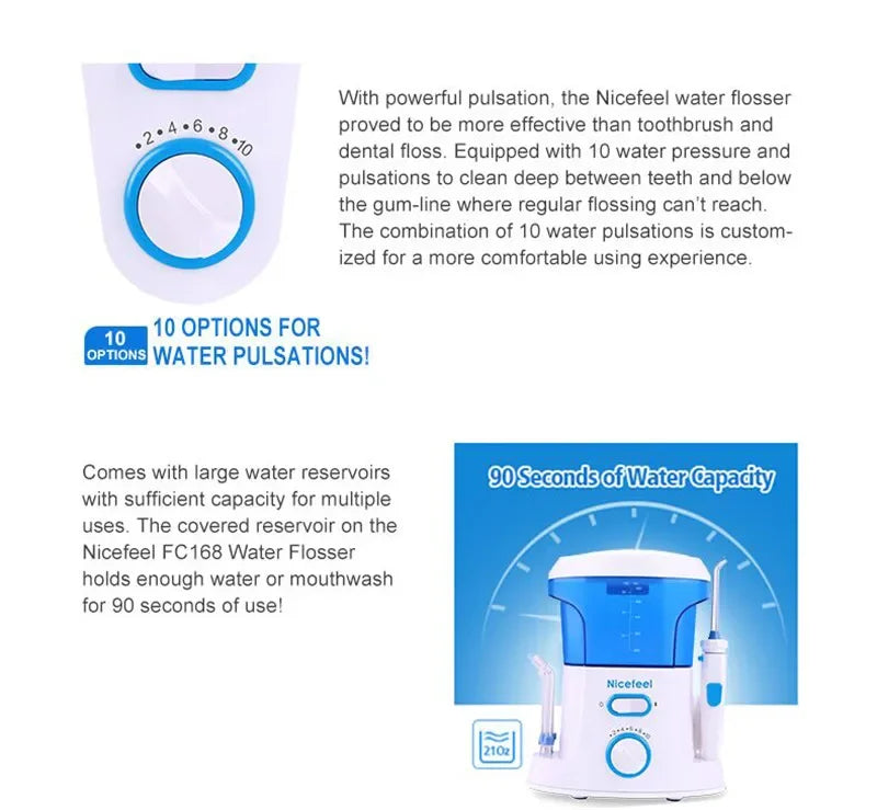 Oral Irrigator Water Flosser – Electric Teeth Cleaner with 7 Nozzles for Whitening, Dental Calculus & Braces Care
