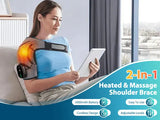 Electric Heated Shoulder Brace – 3-Level Heat & Vibration Massage Support Belt