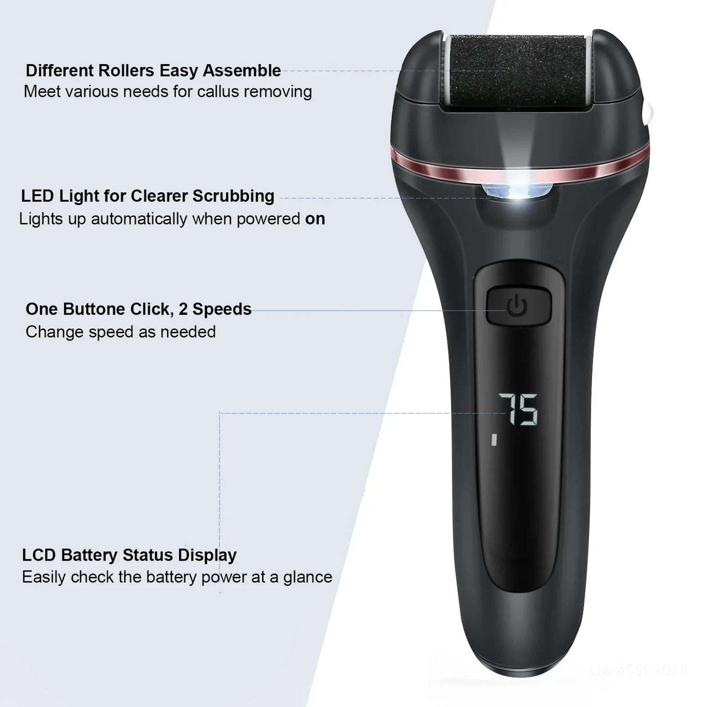 Electric Pedicure Foot File – Professional Grinding Tool for Callus & Dead Skin Removal