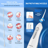 D52 Portable Oral Irrigator & Dental Water Flosser – 300ML, 4 Jet Tips, USB Rechargeable