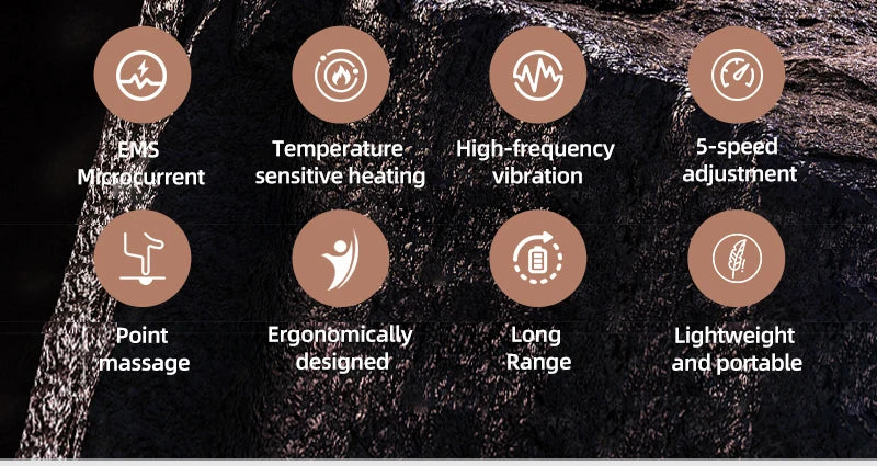 Electric Heating Fascia Massager Body Scraping Microcurrent Vibration Muscle Relaxation Body Lifting Guasha Massage Knife