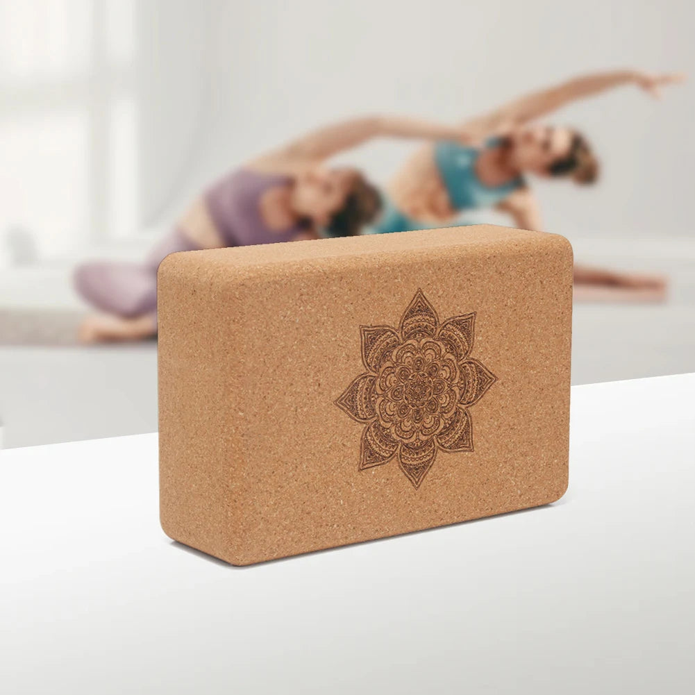 Natural Cork Yoga Block – Eco-Friendly, Non-Slip High-Strength Wood Block for Fitness & Stretching