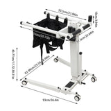 Electric Adjustable Patient Lift Transfer Chair – Foldable Handicap Shower & Commode Toilet Seat for Elderly Home Care