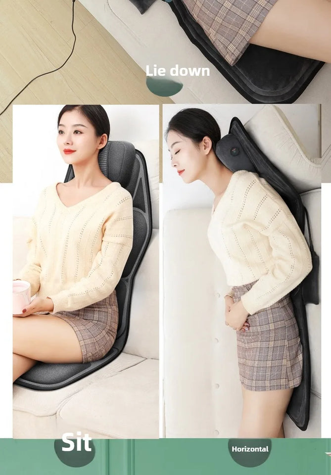 Massage Seat Cushion Cheap With Heating Adjustable Lumbar Airbag Back Massage Chair Cushion for Men and Women Home Office Use