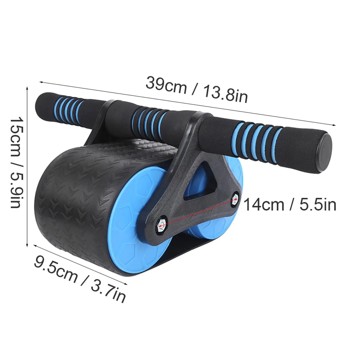 Blue Springback Abdominal Roller Wheel – Silent Push-Up & Core Training Fitness Equipment