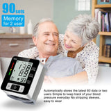 High-Accuracy Digital Wrist Blood Pressure Monitor – Electronic Sphygmomanometer with Automatic BP & Pulse Tracking