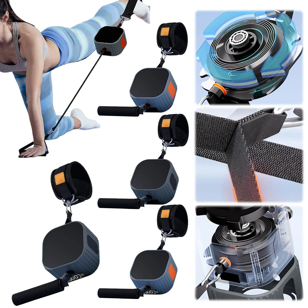 Fitness Pump Adjustable Resistance Rowing Machine – Strength Training Puller with Counter for Home Gym