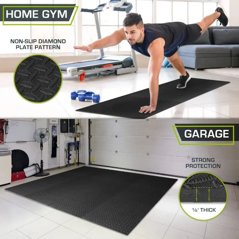12PCS EVA Foam Gym Floor Mats – Non-Slip, Shock-Absorbing Interlocking Tiles for Fitness & Yoga (30×30cm)