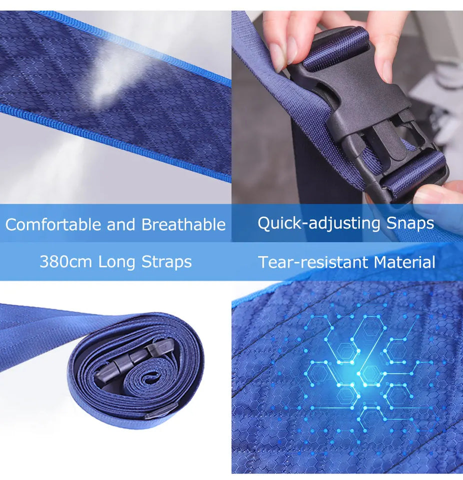 Lefeke Quick-Release Roll Belt – Safety Positioning Harness for Wheelchair & Bed Elderly Care