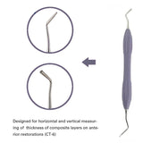 lDental Double-Ended Resin Filler Spatula Set – Stainless Steel Composite Filling Tool with Silicone Handle