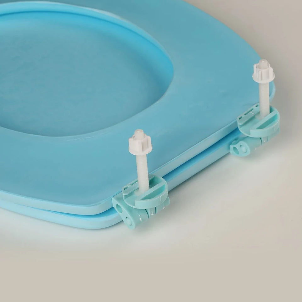 Round Soft-Close Toilet Seat – Comfortable Cushion Bathroom Replacement for Standard Toilets