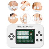 Electric 30 Levels Physiotherapy Machine 4 Output TENS Multifunctional Massager EMS Vibration Nerve Stimulator Relax 8pcs Pads
