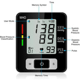 High-Accuracy Digital Wrist Blood Pressure Monitor – Electronic Sphygmomanometer with Automatic BP & Pulse Tracking