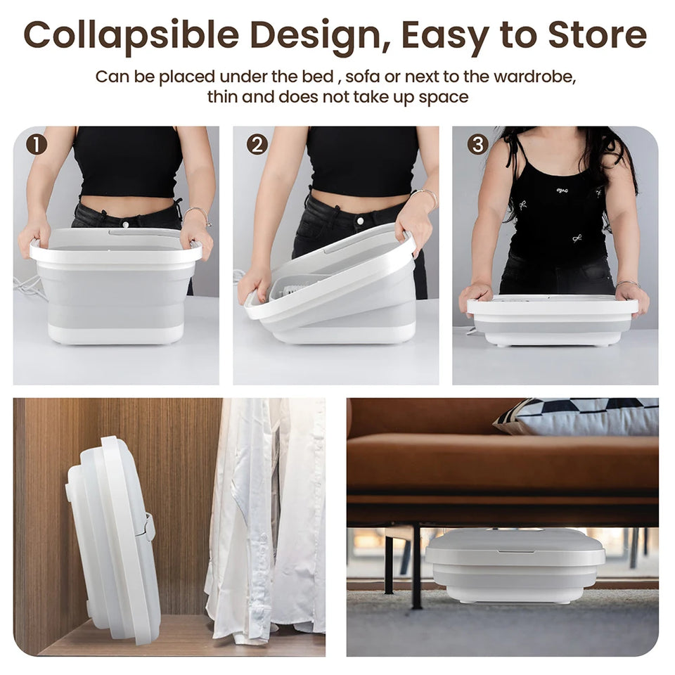 Portable Thermostatic Foot Massage Tub Foldable Plus Tropical Automatic Foot Bath Tub For Home To Promote Blood Circulatio