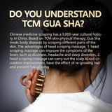 Meridian Therapy Treatment Tools 19-Teeth Scalp Massager Comb  for Skin Scraping and Head Relaxation