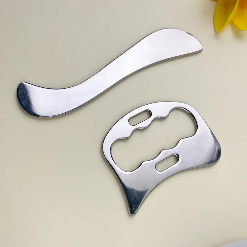 2cs stainless steel fascia knife, portable and practical myofascial release knife guasha soft tissue release tool, suitable for