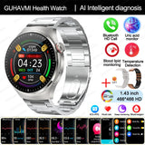 2025 Nursing-Grade Health Smartwatch – ECG+PPG, Blood Oxygen, Blood Lipid, Uric Acid, Body Temperature & Bluetooth Call