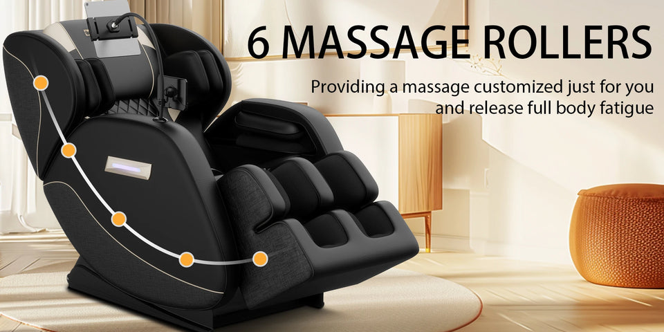 Zero Gravity Full Body Massage Chair with Heat, Airbags & Foot Roller