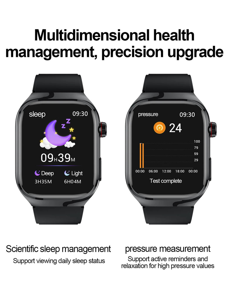 2025 Uric Acid & Blood Fat Smartwatch – ECG+PPG, Pulse, Blood Pressure, Bluetooth Call & Sports Fitness Health Tracker