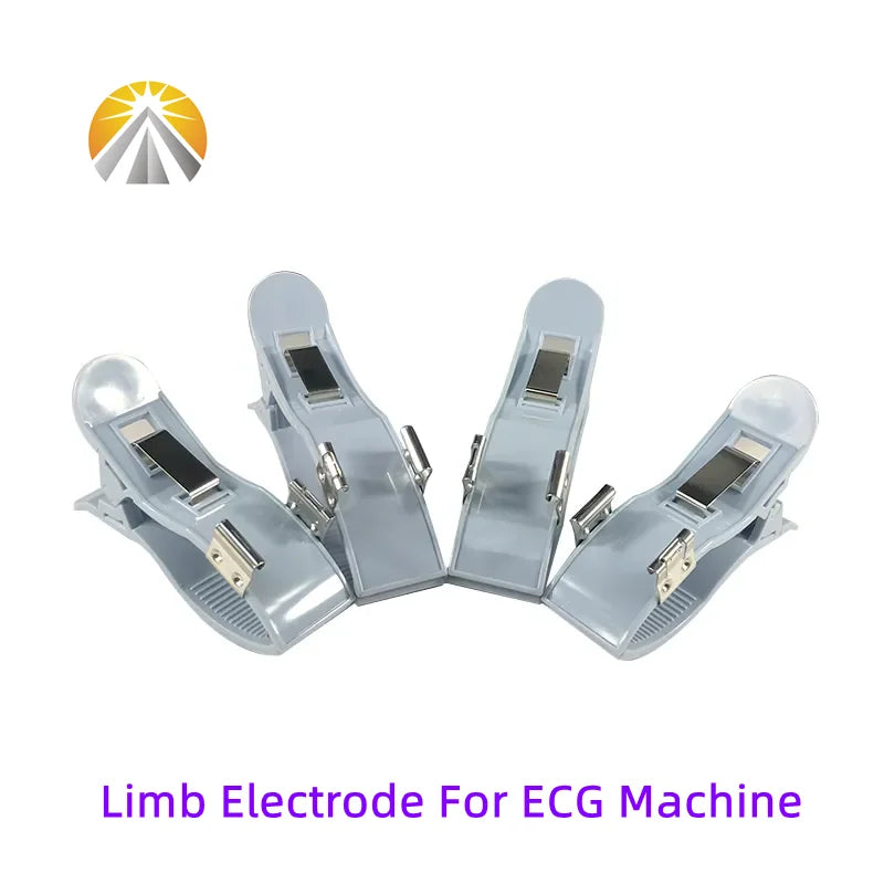 Full Set ECG Electrodes – Chest Suction Balls & Limb Clamp Clips, Dual/Multi-Function EKG Electrodes for Adult ECG Machines