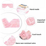 Natural Rose Quartz Eye Mask Massager Jade Relax Sleep Massage Tools Care Stone Face Cooling Sleep Mask