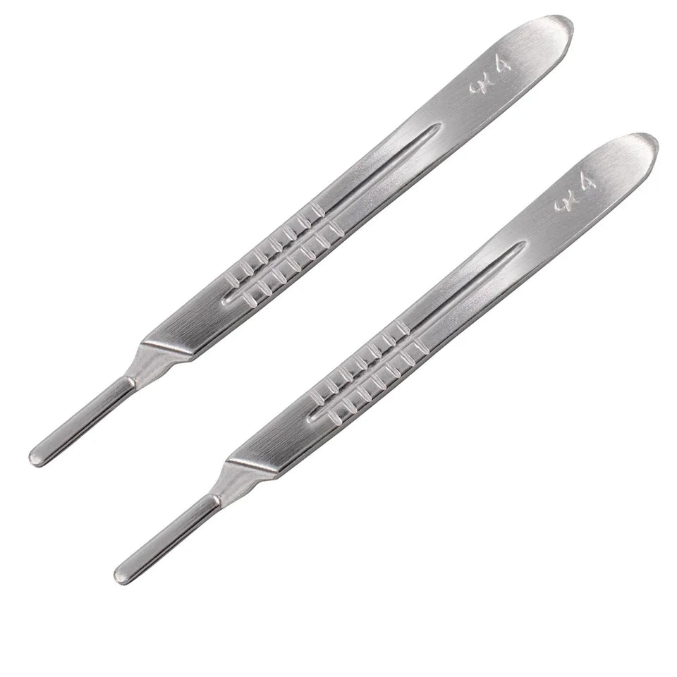 100PCS Sterile Dental Surgical Blades – Carbon Steel Scalpel Knives with Handle for Medical, Beauty, and DIY Repairs