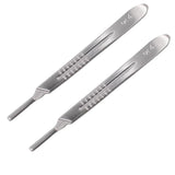 100PCS Sterile Dental Surgical Blades – Carbon Steel Scalpel Knives with Handle for Medical, Beauty, and DIY Repairs