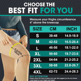 1 Pair Open Toe Thigh High Compression Stockings with Silicone Band – 20-30mmHg Graduated Support for Varicose Veins