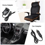 Electric Massage Chair Pad Heating Vibrating Full Body Back Massager Car Chair Cushion Home Office Lumbar With Remote Controls