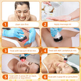 4 in 1 Vacuum Therapy Cavitation RF Radio Frequency Fat Remover Body Slimming Machine Ultrasonic Massage Shaping Instrument